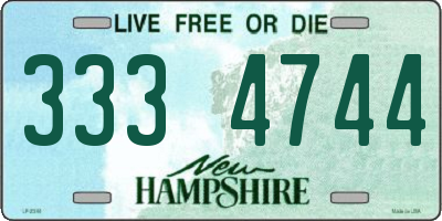 NH license plate 3334744