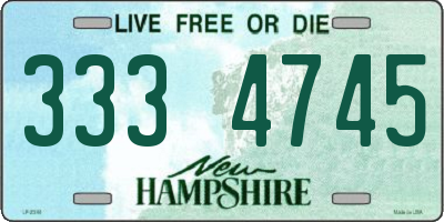NH license plate 3334745