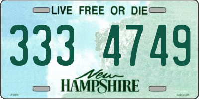 NH license plate 3334749