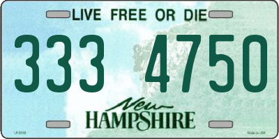 NH license plate 3334750