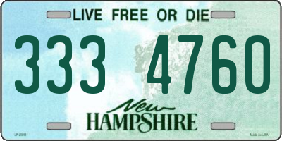 NH license plate 3334760