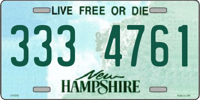 NH license plate 3334761