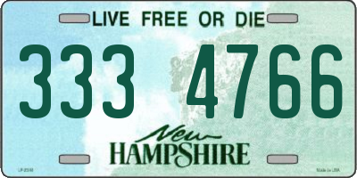 NH license plate 3334766
