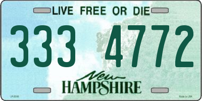NH license plate 3334772