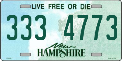 NH license plate 3334773