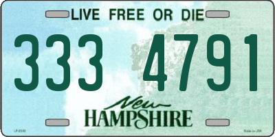 NH license plate 3334791