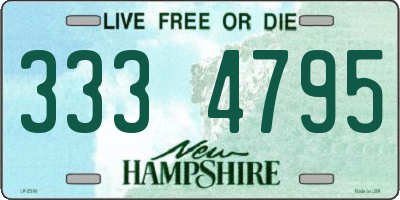 NH license plate 3334795