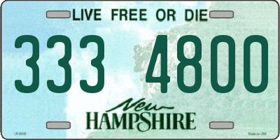 NH license plate 3334800