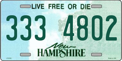 NH license plate 3334802