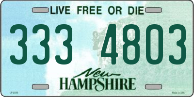 NH license plate 3334803