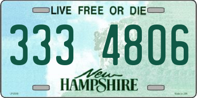 NH license plate 3334806