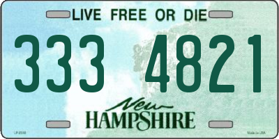 NH license plate 3334821