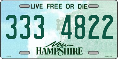 NH license plate 3334822