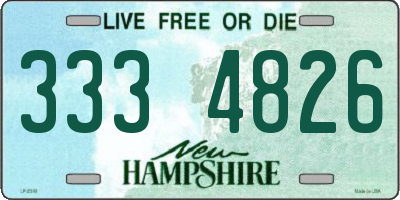 NH license plate 3334826