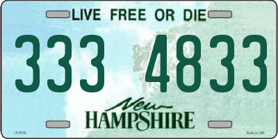 NH license plate 3334833