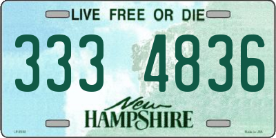 NH license plate 3334836