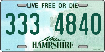 NH license plate 3334840