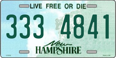 NH license plate 3334841