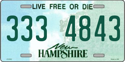 NH license plate 3334843