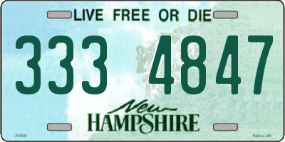 NH license plate 3334847