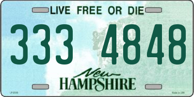 NH license plate 3334848