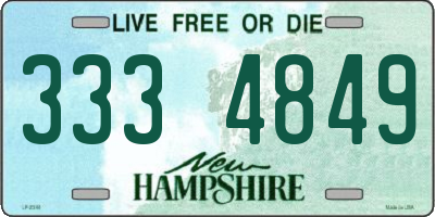 NH license plate 3334849