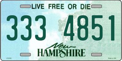 NH license plate 3334851