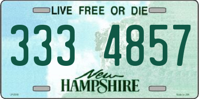 NH license plate 3334857