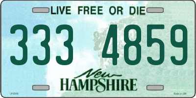 NH license plate 3334859