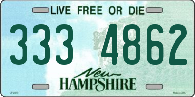 NH license plate 3334862