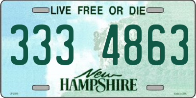NH license plate 3334863