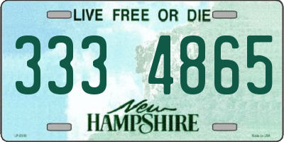 NH license plate 3334865