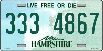 NH license plate 3334867