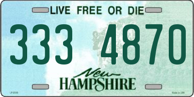 NH license plate 3334870