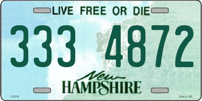 NH license plate 3334872