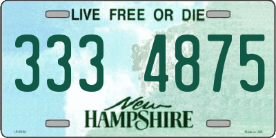 NH license plate 3334875