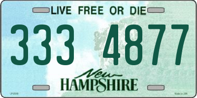 NH license plate 3334877