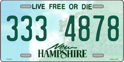 NH license plate 3334878