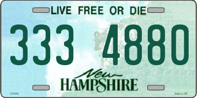 NH license plate 3334880