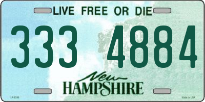 NH license plate 3334884
