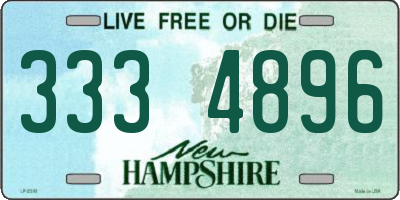 NH license plate 3334896