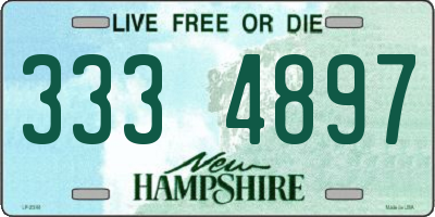 NH license plate 3334897