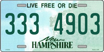 NH license plate 3334903