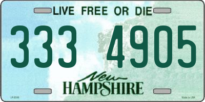 NH license plate 3334905