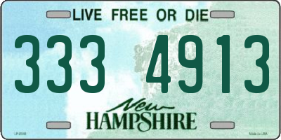 NH license plate 3334913