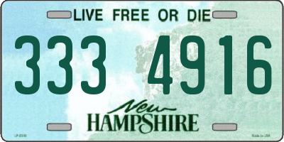 NH license plate 3334916