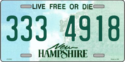 NH license plate 3334918