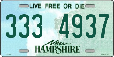 NH license plate 3334937
