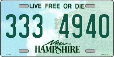 NH license plate 3334940