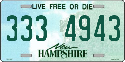 NH license plate 3334943